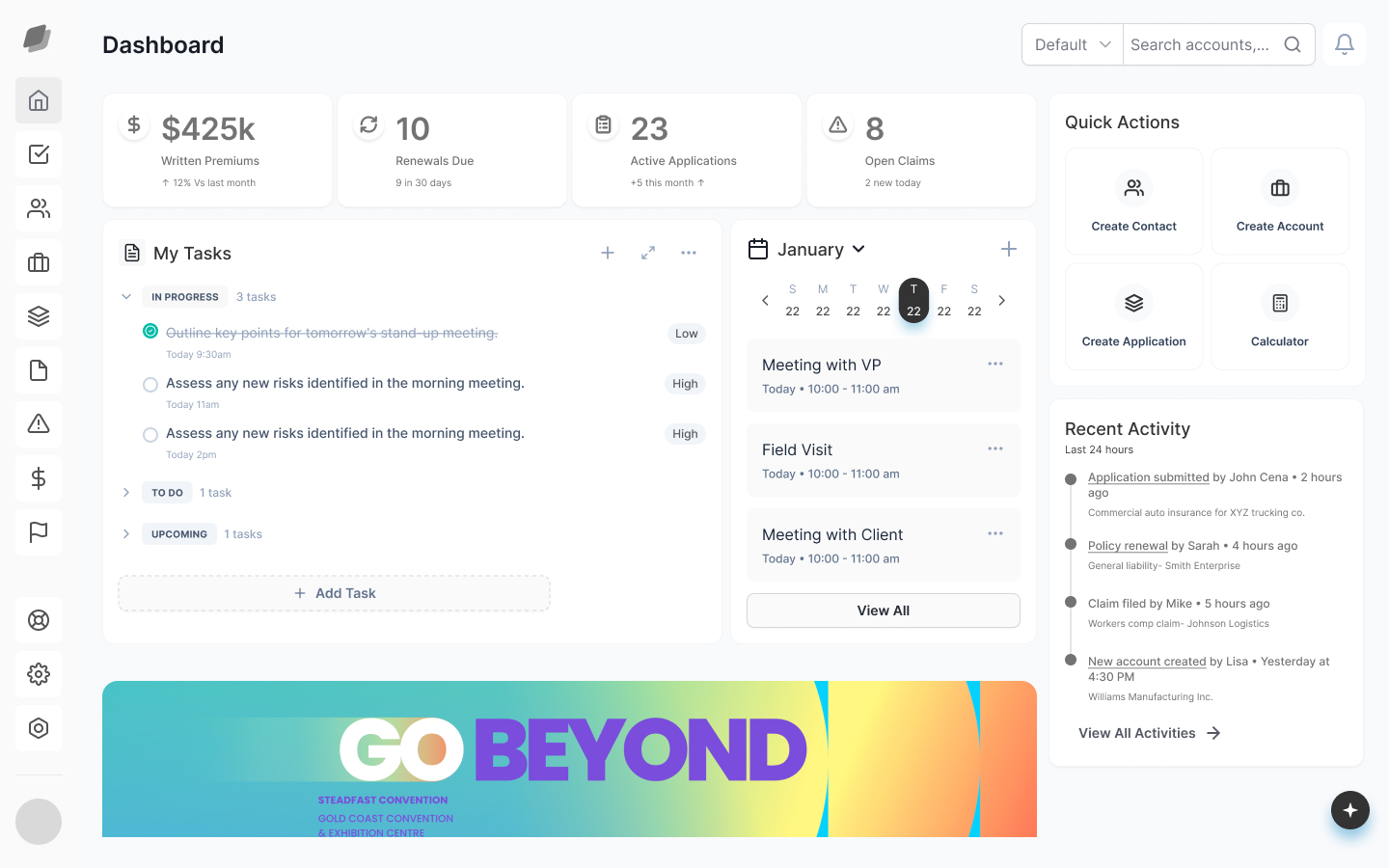Dashboard wireframe — version 4