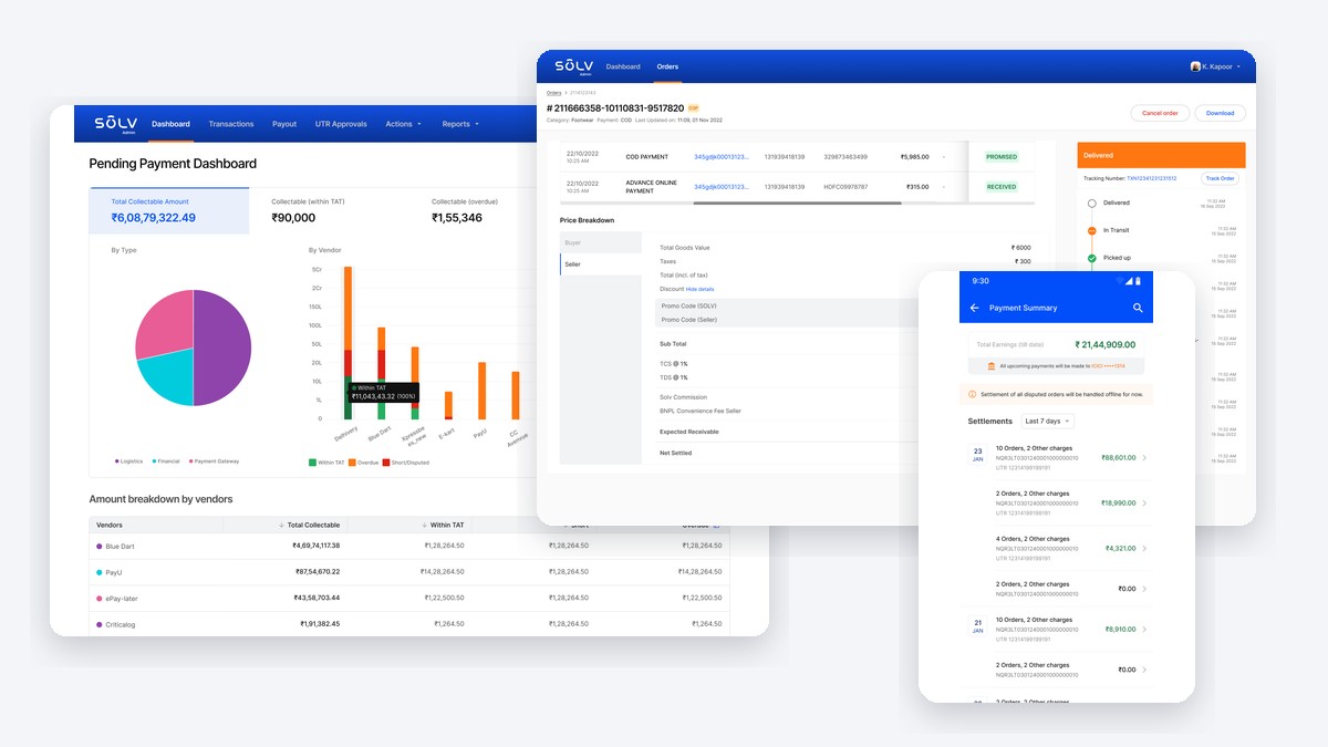 Financial portal interface preview