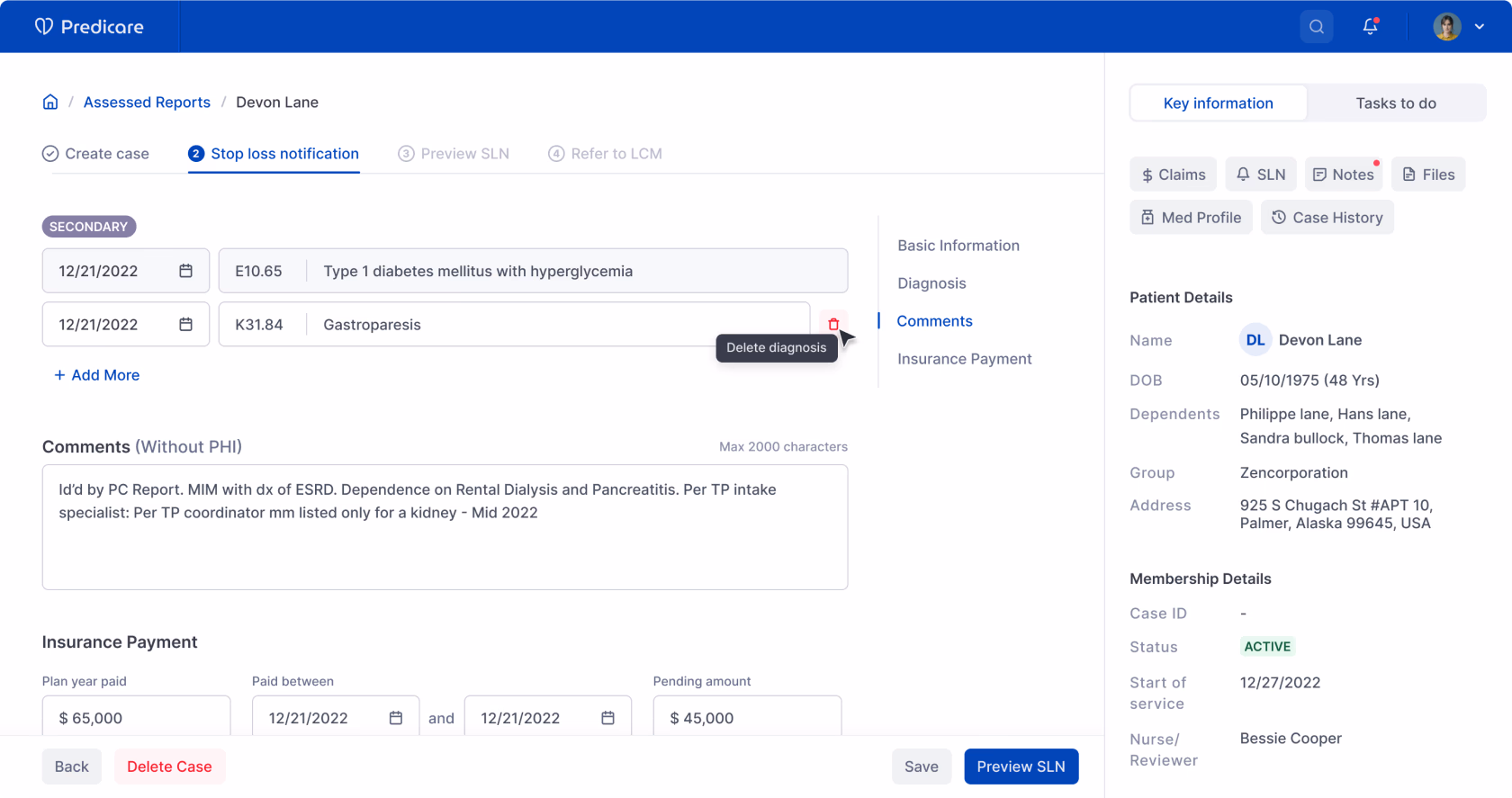 Key solution — patient information EHR